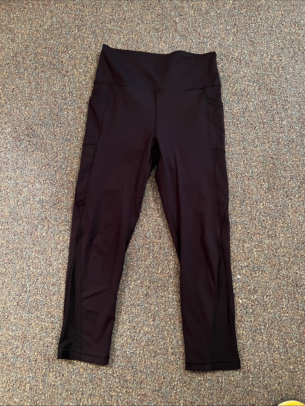 Gottex Black High-Rise Mesh Side Panel Leggings